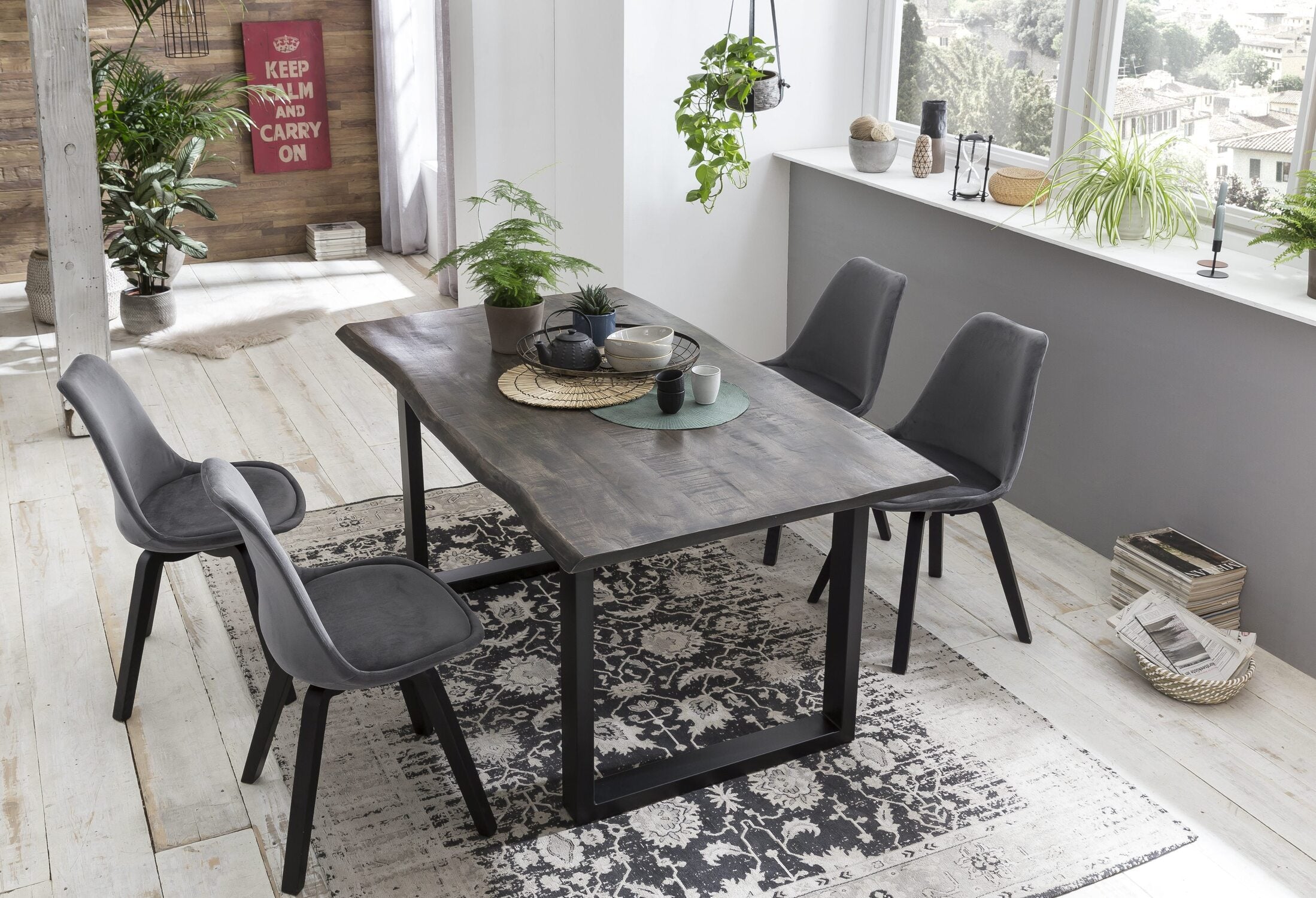 TPFLiving Tisch Mackay 160x85 cm, Mango natur sägerau, Gestell schwarz Platte Mango sägerau, Gestell Stahl Platte natur, Gestell schwarz lackiert TPFLiving Tisch Mackay 160x85 cm, Mango natur sägerau, Gestell schwarz Platte Mango sägerau, Gestell Stahl Platte natur, Gestell schwarz lackiert