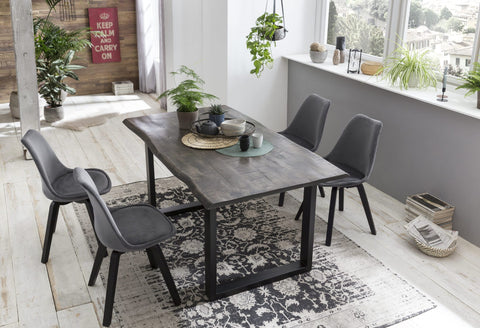 TPFLiving Tisch Mackay 160x85 cm, Mango natur sägerau, Gestell schwarz Platte Mango sägerau, Gestell Stahl Platte natur, Gestell schwarz lackiert TPFLiving Tisch Mackay 160x85 cm, Mango natur sägerau, Gestell schwarz Platte Mango sägerau, Gestell Stahl Platte natur, Gestell schwarz lackiert