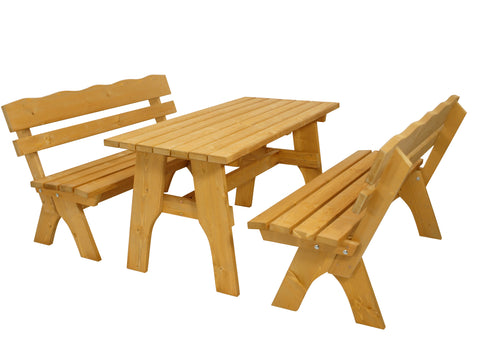TPFGarden 3-teilige Garnitur DRIEBURG aus Kiefer massiv TPFGarden 3-teilige Garnitur DRIEBURG aus Kiefer massiv