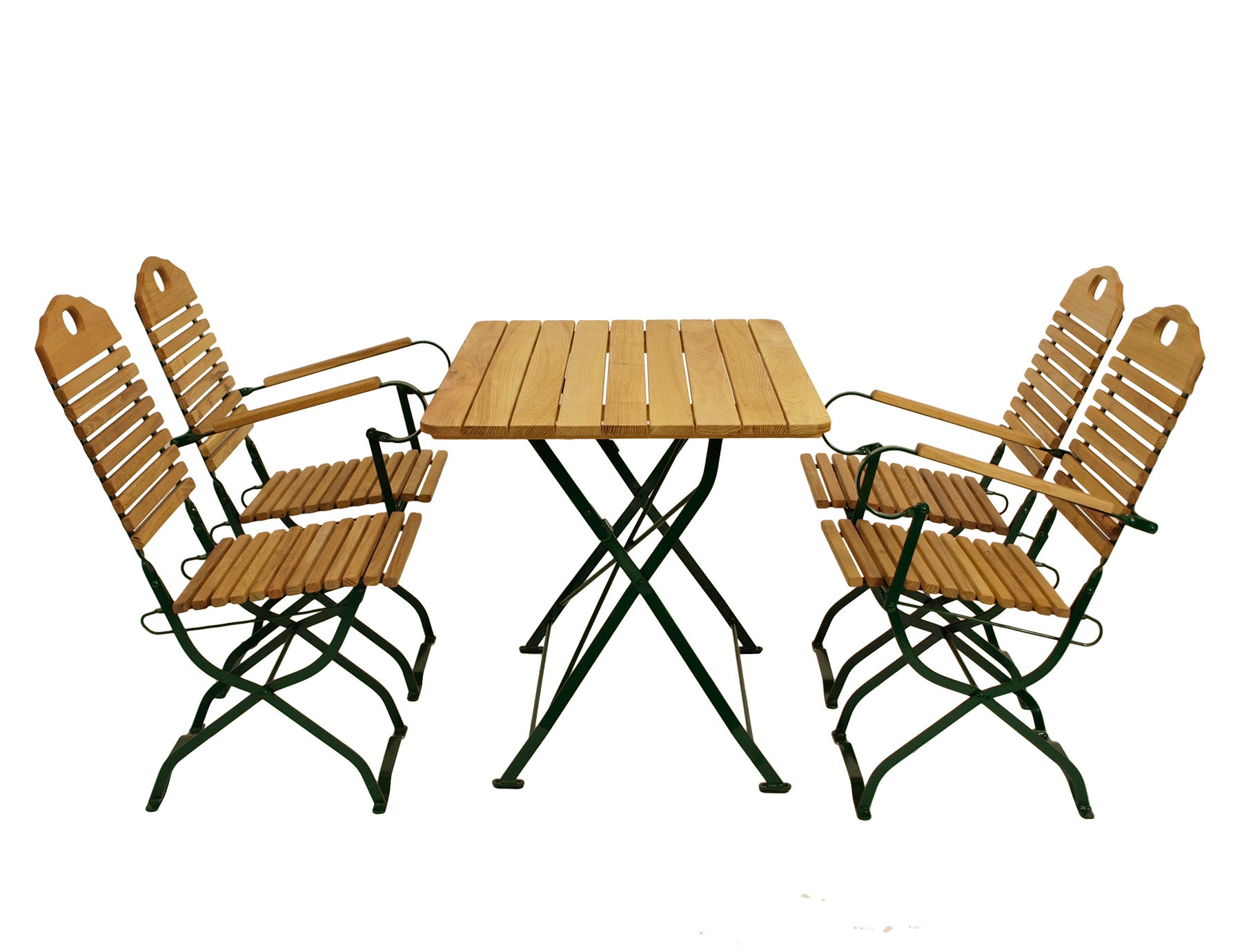 TPFGarden® Kurgarten Klappgarnitur BAD BELZIG 5-teilig aus Robinienholz, Stahlgestell Grün TPFGarden® Kurgarten Klappgarnitur BAD BELZIG 5-teilig aus Robinienholz, Stahlgestell Grün