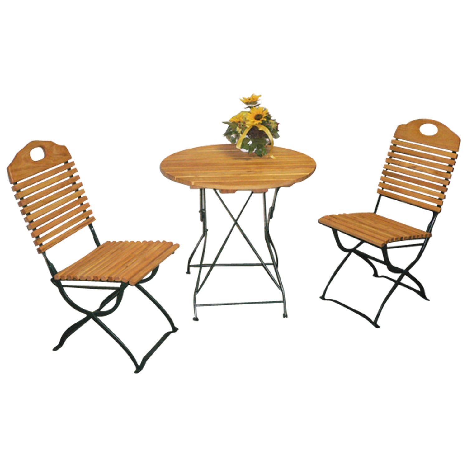 TPFGarden® Kurgarten Klappgarnitur BAD BELZIG 3-teilig aus Robinienholz, Stahlgestell Grün TPFGarden® Kurgarten Klappgarnitur BAD BELZIG 3-teilig aus Robinienholz, Stahlgestell Grün