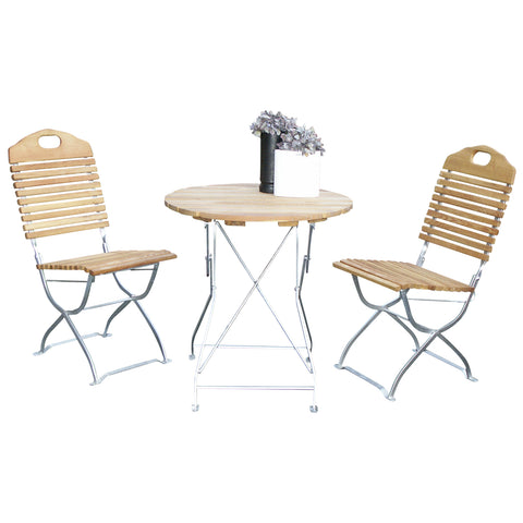 TPFGarden® Kurgarten Klappgarnitur BAD BELZIG 3-teilig aus Robinienholz, Stahlgestell Verzinkt TPFGarden® Kurgarten Klappgarnitur BAD BELZIG 3-teilig aus Robinienholz, Stahlgestell Verzinkt