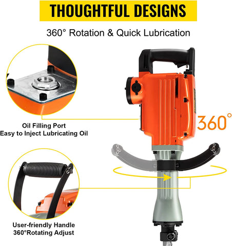 VEVOR Elektro-Abbruchhammer Hochleistungs Betonbrecher verschiedene Leistungen VEVOR Elektro-Abbruchhammer Hochleistungs Betonbrecher verschiedene Leistungen