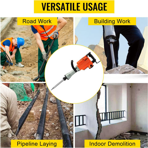 VEVOR Elektro-Abbruchhammer Hochleistungs Betonbrecher verschiedene Leistungen VEVOR Elektro-Abbruchhammer Hochleistungs Betonbrecher verschiedene Leistungen