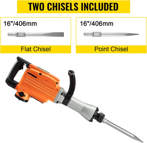 VEVOR Elektro-Abbruchhammer Hochleistungs Betonbrecher verschiedene Leistungen VEVOR Elektro-Abbruchhammer Hochleistungs Betonbrecher verschiedene Leistungen