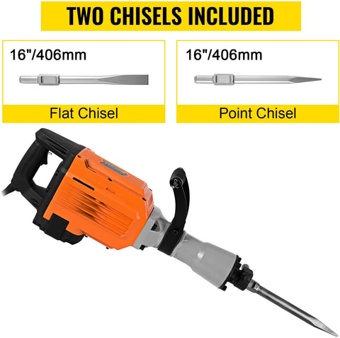 VEVOR Elektro-Abbruchhammer Hochleistungs Betonbrecher verschiedene Leistungen VEVOR Elektro-Abbruchhammer Hochleistungs Betonbrecher verschiedene Leistungen
