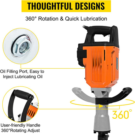 VEVOR Elektro-Abbruchhammer Hochleistungs Betonbrecher verschiedene Leistungen VEVOR Elektro-Abbruchhammer Hochleistungs Betonbrecher verschiedene Leistungen