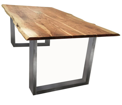 TPFLiving Tisch 200 x 100 cm Platte Akazie, Gestell Stahl Platte natur, Gestell silber lackiert TPFLiving Tisch 200 x 100 cm Platte Akazie, Gestell Stahl Platte natur, Gestell silber lackiert