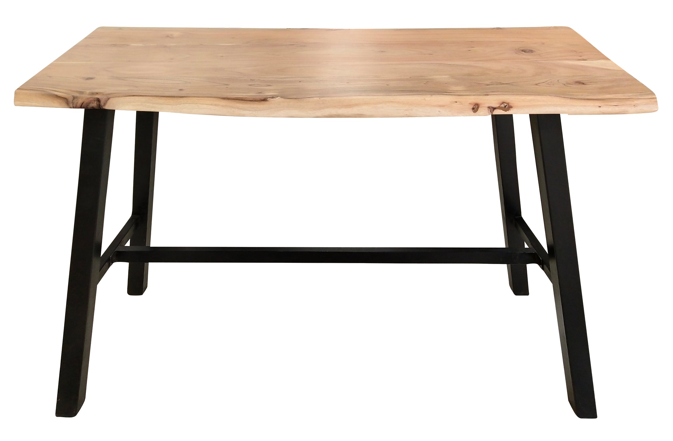 TPFLiving Stehtisch Geelong, 124,5 x 51 cm Platte Akazie, Gestell Stahl Platte natur, Gestell antikschwarz TPFLiving Stehtisch Geelong, 124,5 x 51 cm Platte Akazie, Gestell Stahl Platte natur, Gestell antikschwarz