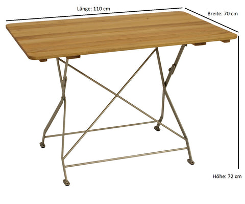 TPFGarden® Klapptisch BAD BELZIG aus Robinienholz 70x110 cm, Stahlgestell Verzinkt TPFGarden® Klapptisch BAD BELZIG aus Robinienholz 70x110 cm, Stahlgestell Verzinkt