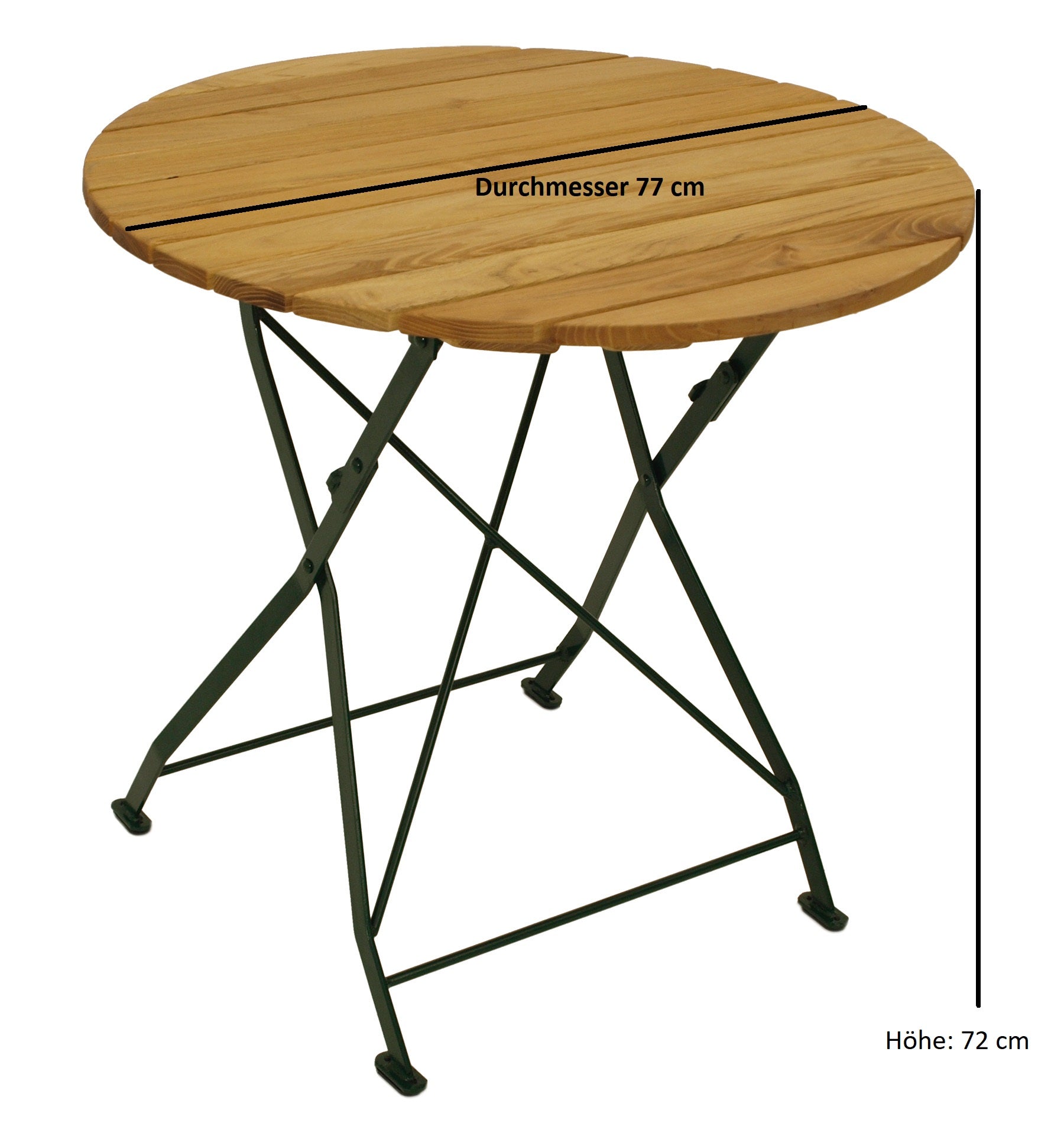 TPFGarden® Klapptisch BAD BELZIG aus Robinienholz 77 cm rund, Stahlgestell Grün TPFGarden® Klapptisch BAD BELZIG aus Robinienholz 77 cm rund, Stahlgestell Grün