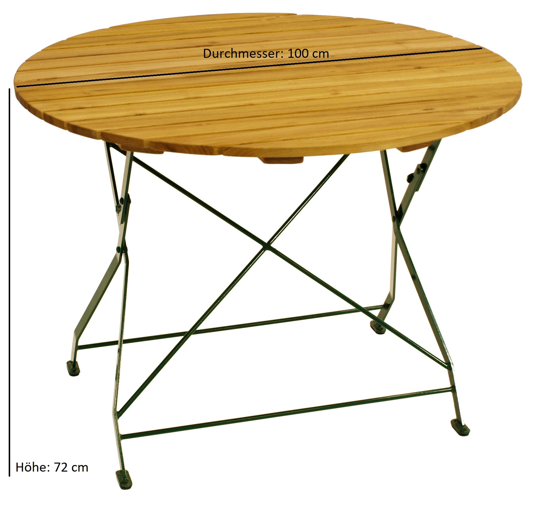 TPFGarden® Klapptisch BAD BELZIG aus Robinienholz 100 cm rund, Stahlgestell Grün TPFGarden® Klapptisch BAD BELZIG aus Robinienholz 100 cm rund, Stahlgestell Grün
