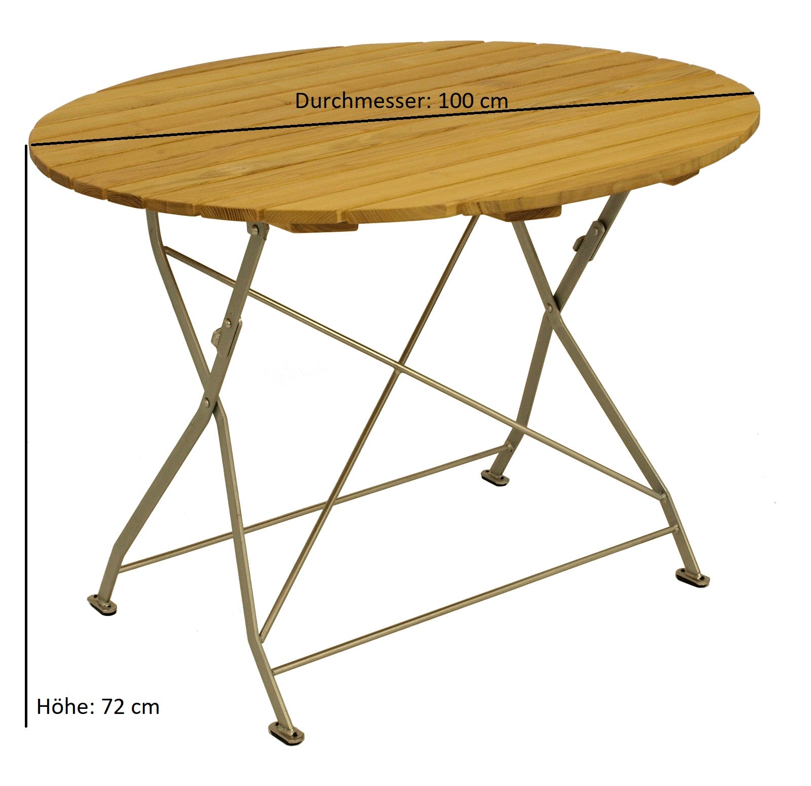 TPFGarden® Klapptisch BAD BELZIG aus Robinienholz 100 cm rund, Stahlgestell Verzinkt TPFGarden® Klapptisch BAD BELZIG aus Robinienholz 100 cm rund, Stahlgestell Verzinkt