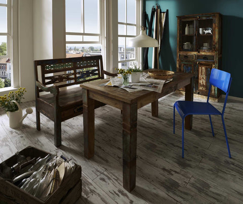 TPFLiving Tisch 140x70 cm Valdez Altholz mit starken Gebrauchsspuren, lackiert bunt TPFLiving Tisch 140x70 cm Valdez Altholz mit starken Gebrauchsspuren, lackiert bunt