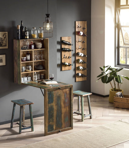 TPFLiving Cordowa Klapptisch mit 2 Hockern Altholz mit starken Gebrauchsspuren, lackiert bunt TPFLiving Cordowa Klapptisch mit 2 Hockern Altholz mit starken Gebrauchsspuren, lackiert bunt