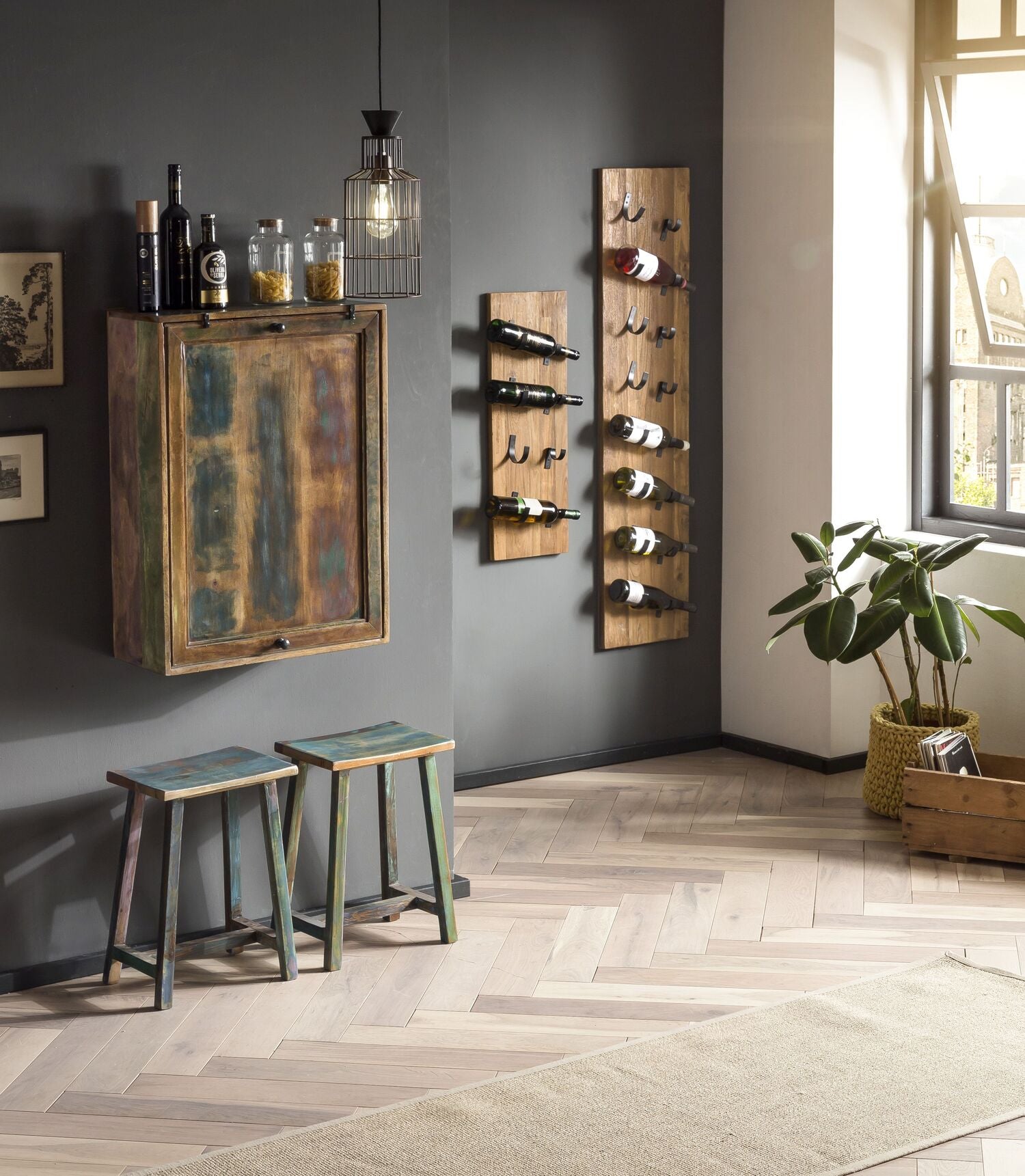 TPFLiving Cordowa Klapptisch mit 2 Hockern Altholz mit starken Gebrauchsspuren, lackiert bunt TPFLiving Cordowa Klapptisch mit 2 Hockern Altholz mit starken Gebrauchsspuren, lackiert bunt