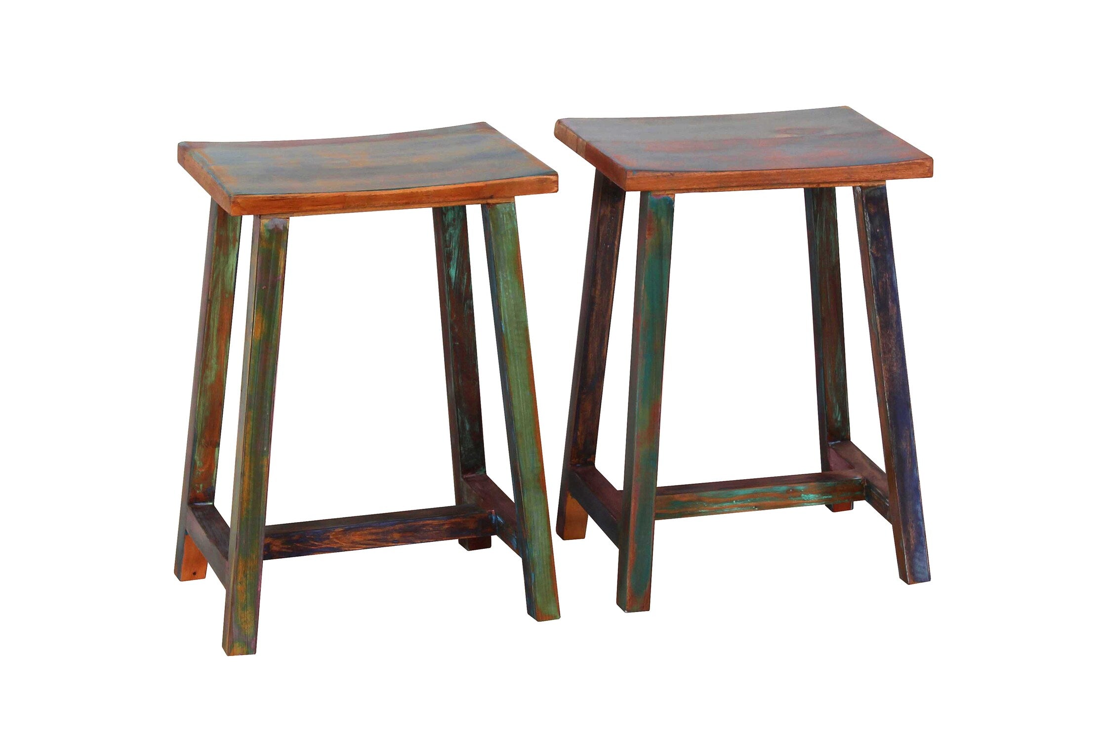 TPFLiving Cordowa Klapptisch mit 2 Hockern Altholz mit starken Gebrauchsspuren, lackiert bunt TPFLiving Cordowa Klapptisch mit 2 Hockern Altholz mit starken Gebrauchsspuren, lackiert bunt