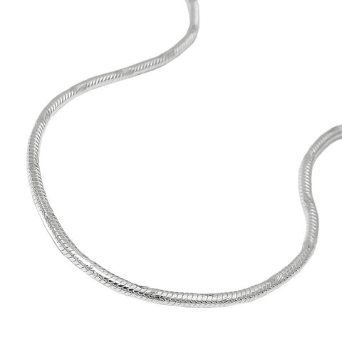 Paolo Renzo Kette 1,3mm runde Schlangenkette diamantiert 925er Silber