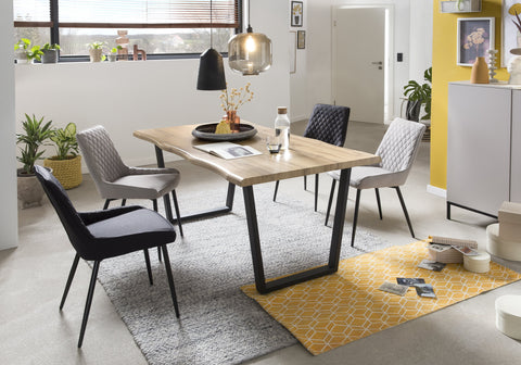 TPFLiving 2er Set Esszimmerstuhl Oliver Stoff mit Diamantsteppung TPFLiving 2er Set Esszimmerstuhl Oliver Stoff mit Diamantsteppung