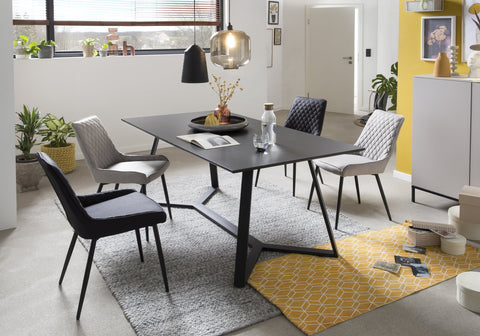 TPFLiving 2er Set Esszimmerstuhl Oliver Stoff mit Diamantsteppung TPFLiving 2er Set Esszimmerstuhl Oliver Stoff mit Diamantsteppung