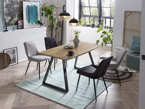 TPFLiving 2er Set Esszimmerstuhl Oliver Stoff mit Diamantsteppung TPFLiving 2er Set Esszimmerstuhl Oliver Stoff mit Diamantsteppung