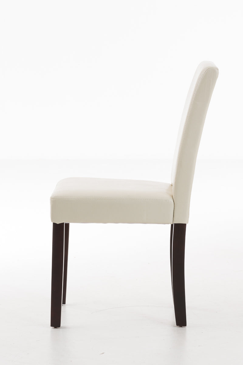 TPFLiving Esszimmerstuhl Ines Kunstleder Gestell Holz Dunkelbraun TPFLiving Esszimmerstuhl Ines Kunstleder Gestell Holz Dunkelbraun