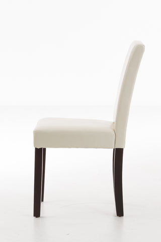 TPFLiving Esszimmerstuhl Ines Kunstleder Gestell Holz Dunkelbraun TPFLiving Esszimmerstuhl Ines Kunstleder Gestell Holz Dunkelbraun