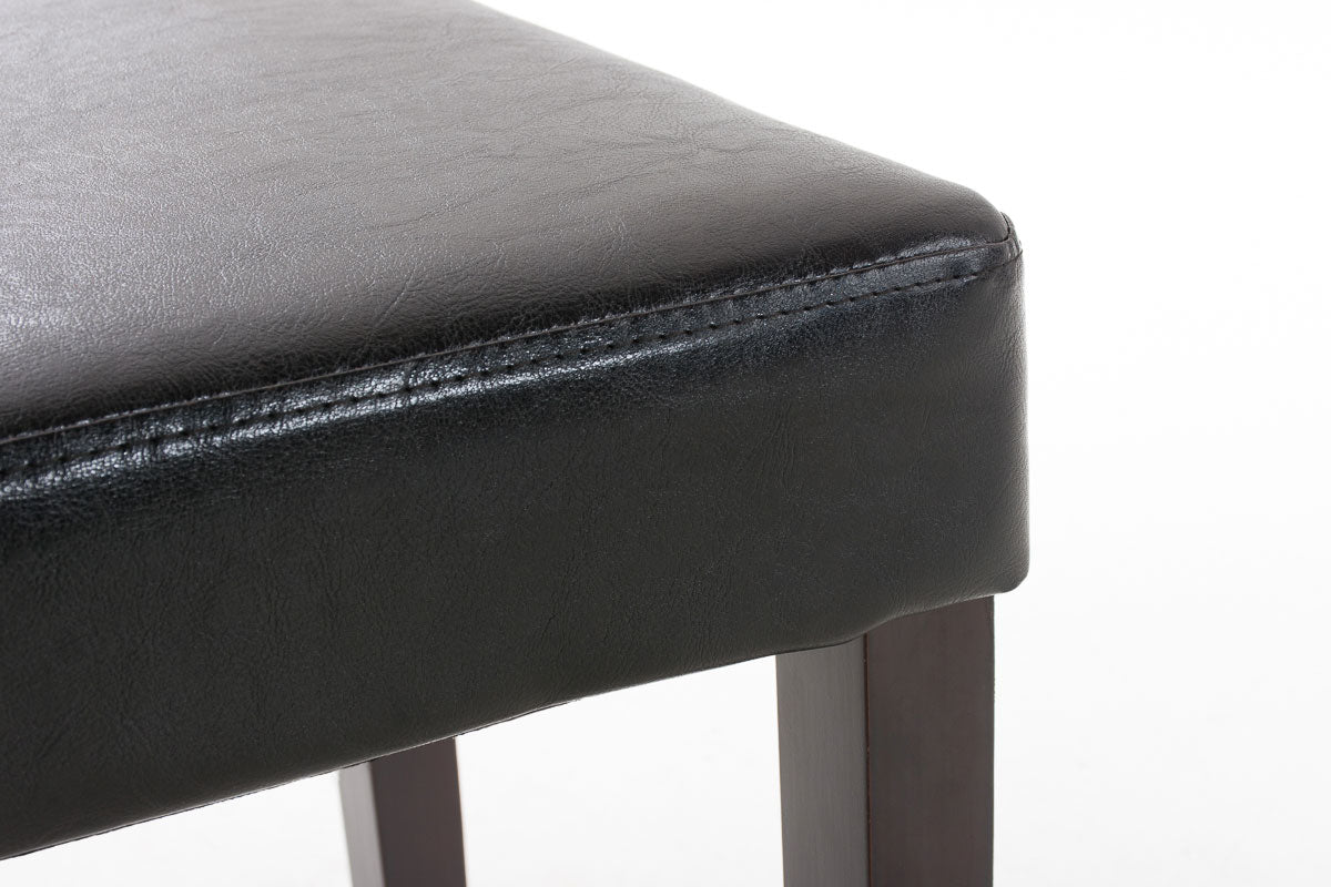 TPFLiving Esszimmerstuhl Ines Kunstleder Gestell Holz Dunkelbraun TPFLiving Esszimmerstuhl Ines Kunstleder Gestell Holz Dunkelbraun