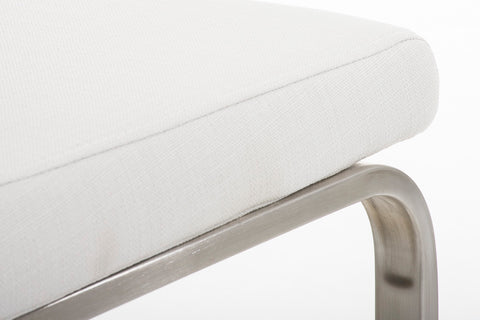 TPFLiving Esszimmerstuhl Belfast Stoff Freischwinger Gestell Edelstahl TPFLiving Esszimmerstuhl Belfast Stoff Freischwinger Gestell Edelstahl