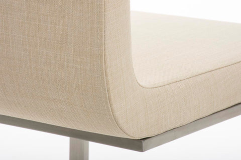 TPFLiving Esszimmerstuhl Belfast Stoff Freischwinger Gestell Edelstahl TPFLiving Esszimmerstuhl Belfast Stoff Freischwinger Gestell Edelstahl