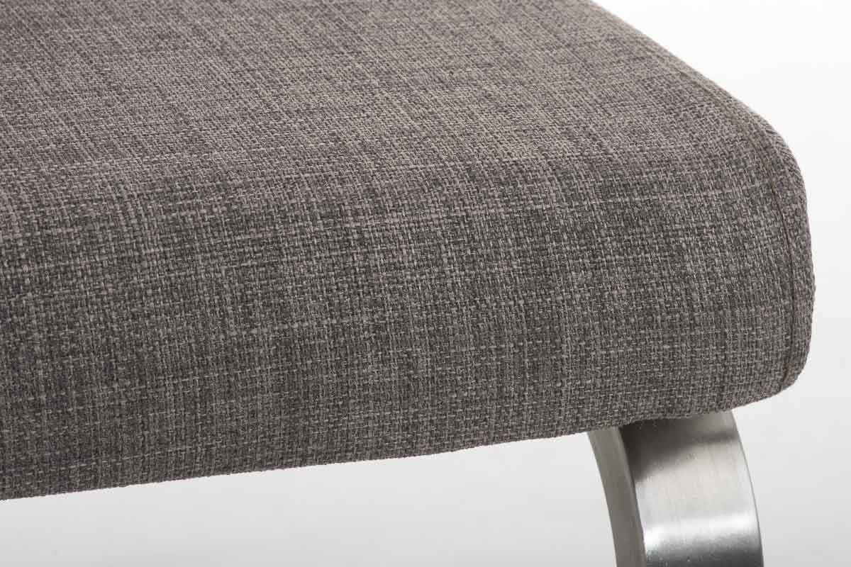 TPFLiving Esszimmerstuhl Belfast Stoff Freischwinger Gestell Edelstahl TPFLiving Esszimmerstuhl Belfast Stoff Freischwinger Gestell Edelstahl