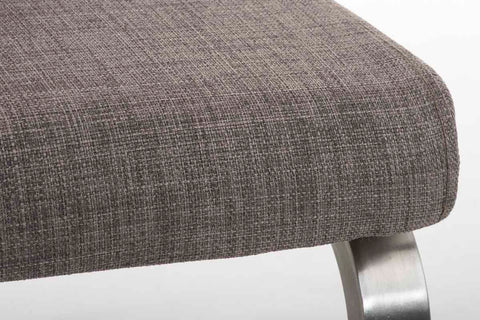 TPFLiving Esszimmerstuhl Belfast Stoff Freischwinger Gestell Edelstahl TPFLiving Esszimmerstuhl Belfast Stoff Freischwinger Gestell Edelstahl