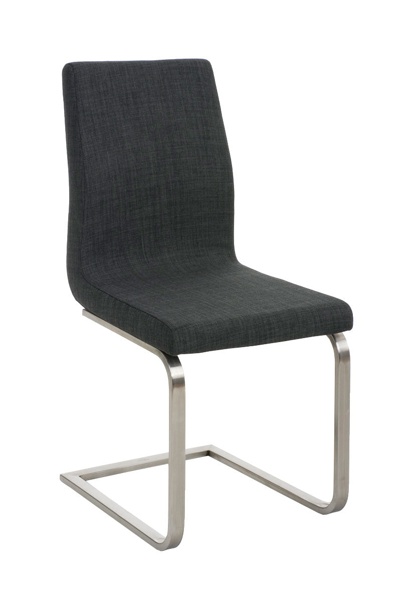 TPFLiving Esszimmerstuhl Belfast Stoff Freischwinger Gestell Edelstahl TPFLiving Esszimmerstuhl Belfast Stoff Freischwinger Gestell Edelstahl