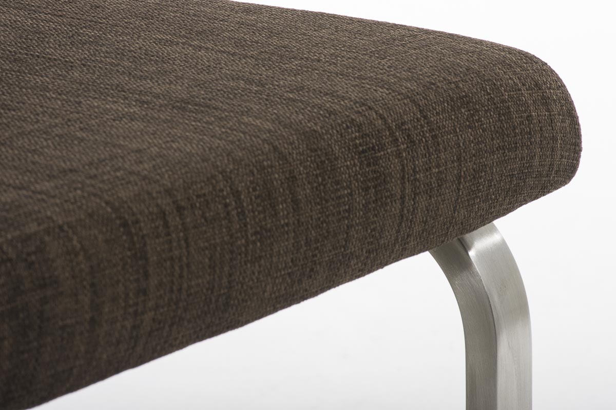 TPFLiving Esszimmerstuhl Belfast Stoff Freischwinger Gestell Edelstahl TPFLiving Esszimmerstuhl Belfast Stoff Freischwinger Gestell Edelstahl