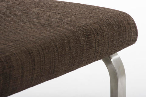 TPFLiving Esszimmerstuhl Belfast Stoff Freischwinger Gestell Edelstahl TPFLiving Esszimmerstuhl Belfast Stoff Freischwinger Gestell Edelstahl