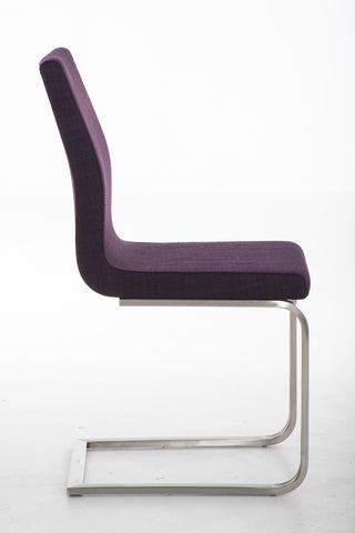 TPFLiving Esszimmerstuhl Belfast Stoff Freischwinger Gestell Edelstahl TPFLiving Esszimmerstuhl Belfast Stoff Freischwinger Gestell Edelstahl