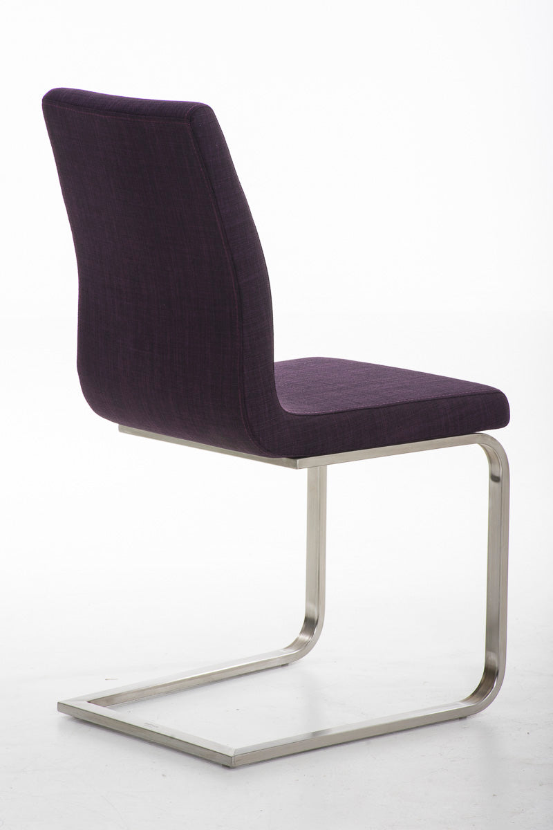 TPFLiving Esszimmerstuhl Belfast Stoff Freischwinger Gestell Edelstahl TPFLiving Esszimmerstuhl Belfast Stoff Freischwinger Gestell Edelstahl