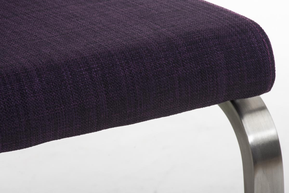 TPFLiving Esszimmerstuhl Belfast Stoff Freischwinger Gestell Edelstahl TPFLiving Esszimmerstuhl Belfast Stoff Freischwinger Gestell Edelstahl