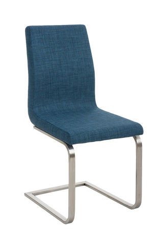 TPFLiving Esszimmerstuhl Belfast Stoff Freischwinger Gestell Edelstahl TPFLiving Esszimmerstuhl Belfast Stoff Freischwinger Gestell Edelstahl