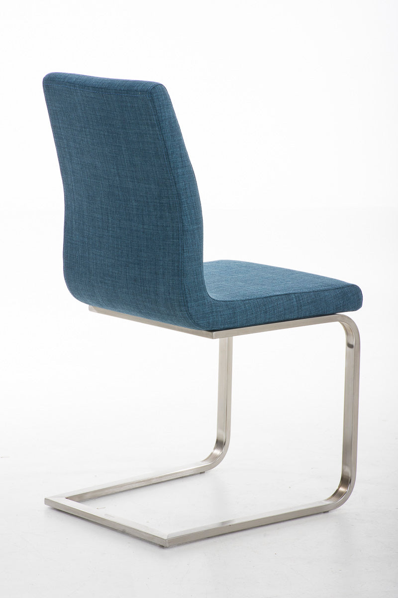 TPFLiving Esszimmerstuhl Belfast Stoff Freischwinger Gestell Edelstahl TPFLiving Esszimmerstuhl Belfast Stoff Freischwinger Gestell Edelstahl