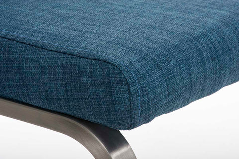 TPFLiving Esszimmerstuhl Belfast Stoff Freischwinger Gestell Edelstahl TPFLiving Esszimmerstuhl Belfast Stoff Freischwinger Gestell Edelstahl