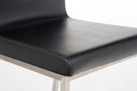 TPFLiving Esszimmerstuhl Colle Kunstleder Gestell Edelstahl gebürstet TPFLiving Esszimmerstuhl Colle Kunstleder Gestell Edelstahl gebürstet