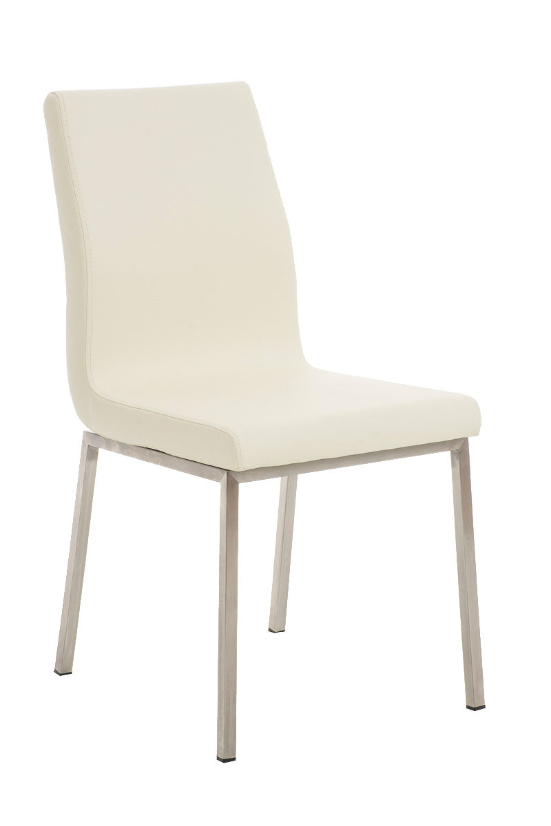 TPFLiving Esszimmerstuhl Colle Kunstleder Gestell Edelstahl gebürstet TPFLiving Esszimmerstuhl Colle Kunstleder Gestell Edelstahl gebürstet