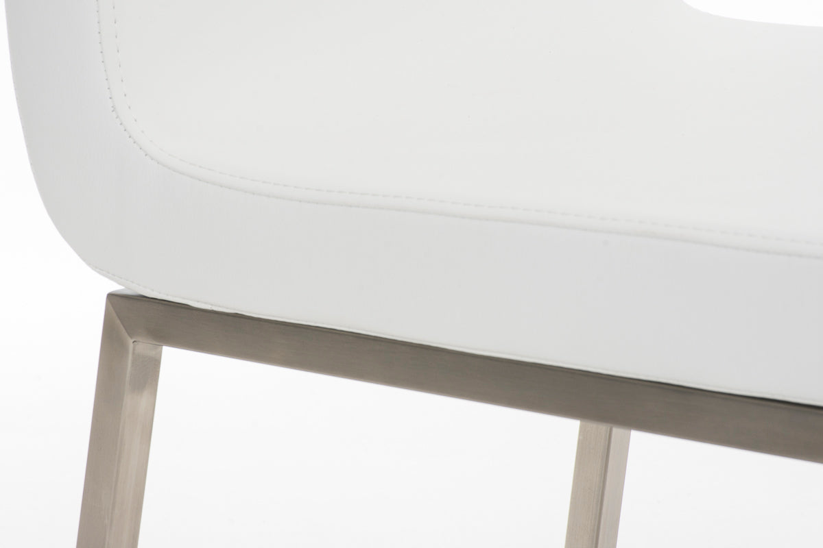 TPFLiving Esszimmerstuhl Colle Kunstleder Gestell Edelstahl gebürstet TPFLiving Esszimmerstuhl Colle Kunstleder Gestell Edelstahl gebürstet