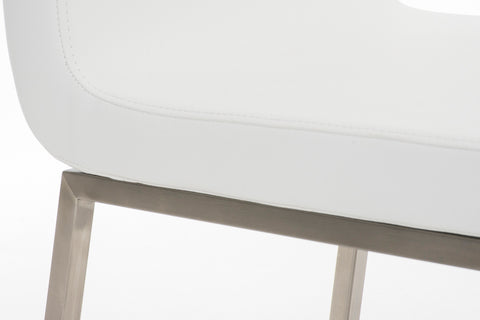 TPFLiving Esszimmerstuhl Colle Kunstleder Gestell Edelstahl gebürstet TPFLiving Esszimmerstuhl Colle Kunstleder Gestell Edelstahl gebürstet