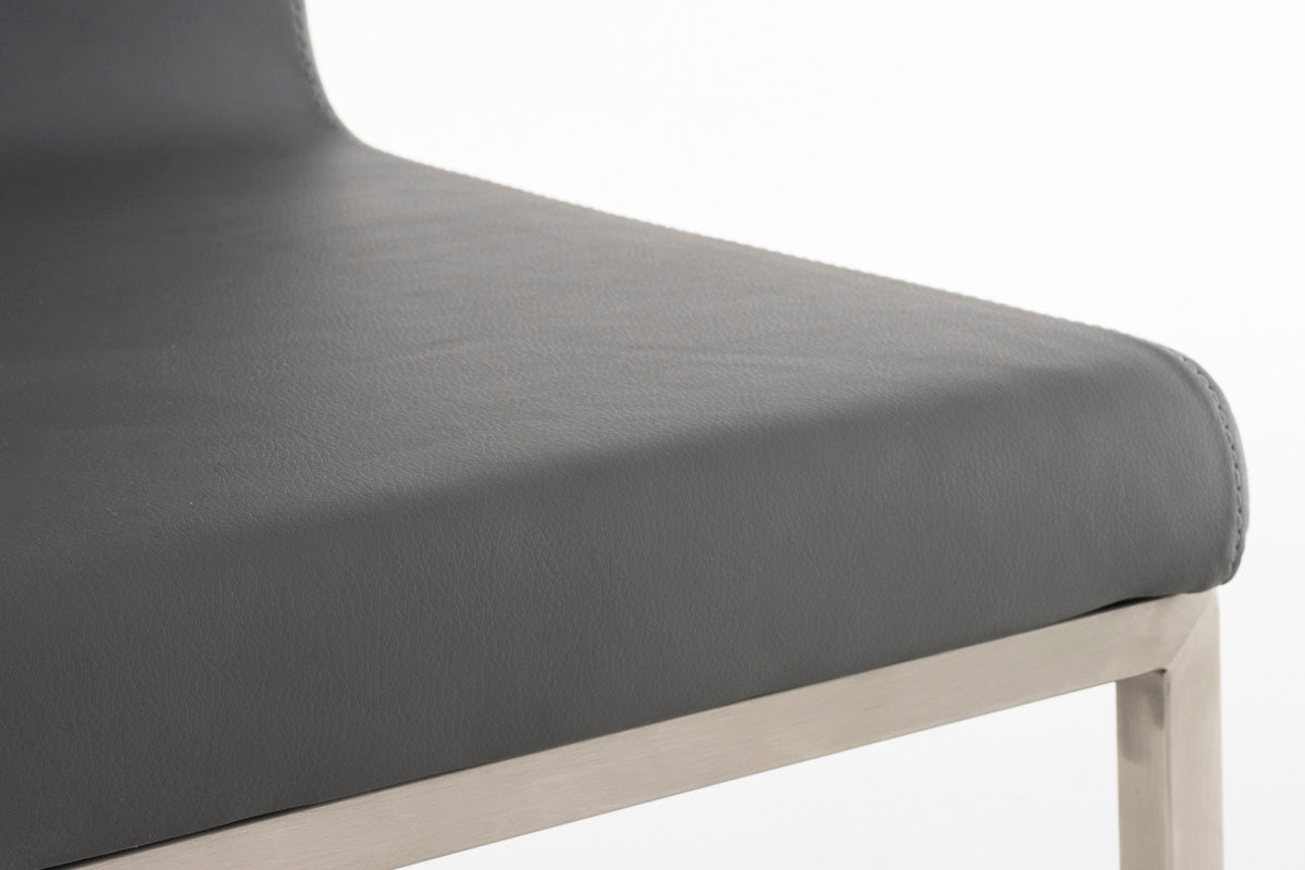 TPFLiving Esszimmerstuhl Colle Kunstleder Gestell Edelstahl gebürstet TPFLiving Esszimmerstuhl Colle Kunstleder Gestell Edelstahl gebürstet