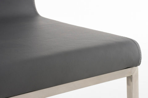 TPFLiving Esszimmerstuhl Colle Kunstleder Gestell Edelstahl gebürstet TPFLiving Esszimmerstuhl Colle Kunstleder Gestell Edelstahl gebürstet