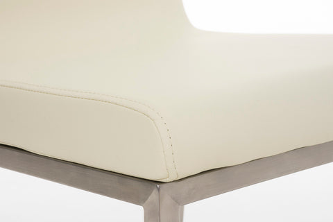 TPFLiving Esszimmerstuhl Colle Kunstleder Gestell Edelstahl gebürstet TPFLiving Esszimmerstuhl Colle Kunstleder Gestell Edelstahl gebürstet