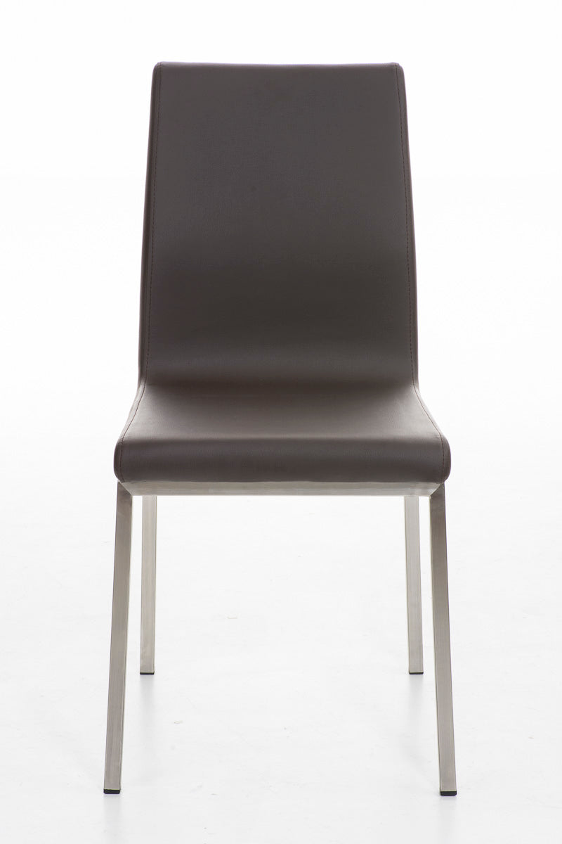 TPFLiving Esszimmerstuhl Colle Kunstleder Gestell Edelstahl gebürstet TPFLiving Esszimmerstuhl Colle Kunstleder Gestell Edelstahl gebürstet