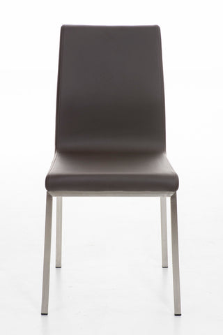 TPFLiving Esszimmerstuhl Colle Kunstleder Gestell Edelstahl gebürstet TPFLiving Esszimmerstuhl Colle Kunstleder Gestell Edelstahl gebürstet